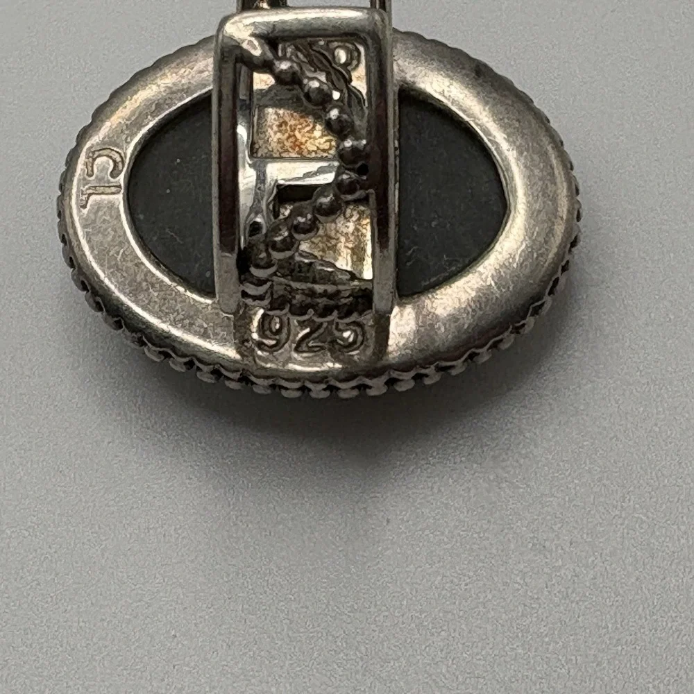 Colleen Lopez Sterling Silver Ring Titanium Mystic Druzy Quartz 9 Adjustable